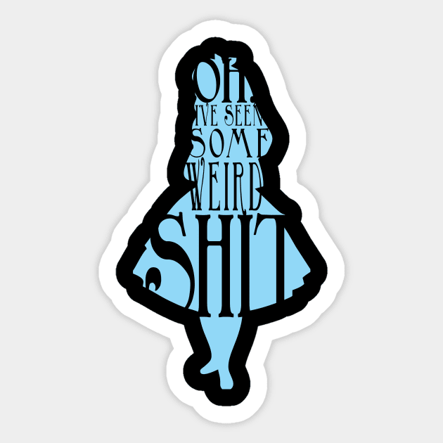 Alice's Weird Shit Sticker by fernandaffp